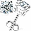 Tunzug Tunzug 2 Ct Moissanite Diamond Stud Earrings D Color Vvs1 Clarity S925 Sterling Silver Jewelry For Women | Earrings