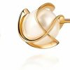 Barzel Barzel 18K Gold Plated Caged Pearl Stud Earrings - Made In Brazil | Earrings