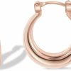 PAVOI Pavoi 14K Gold Plated Sterling Silver Post Chunky Hoops | Thick Lightweight Gold Hoop Earrings For Women | Earrings