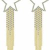 Vikeney Vikeney Star Earrings Gold/Silver Sparkly Rhinestone Earrings For Women Big Tassel Star Drop Earings For Girls Birthday Party Star Jewelry Gifts | Earrings