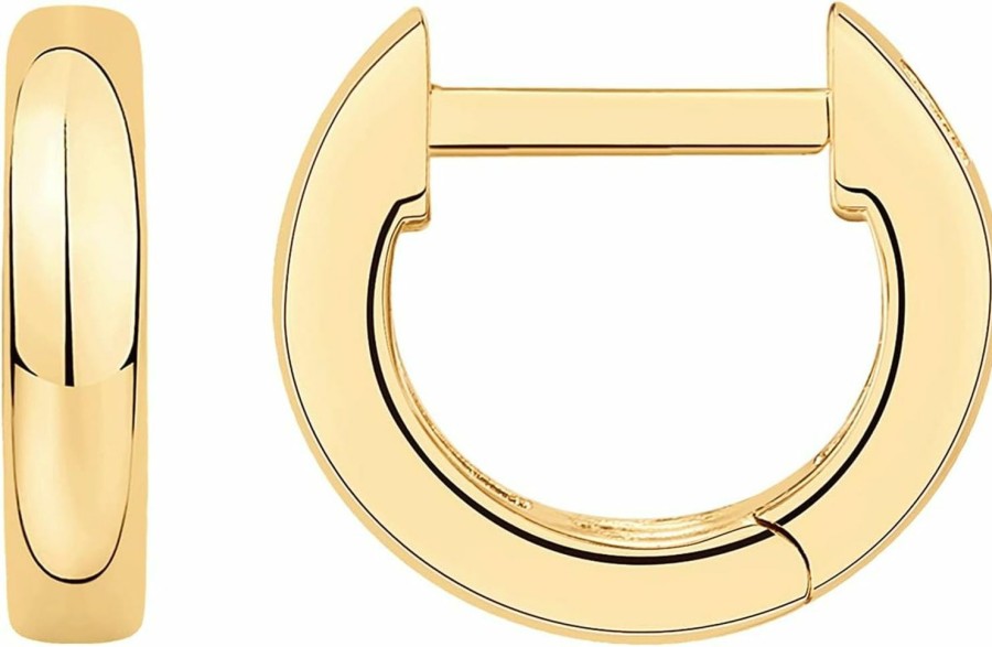 PAVOI Pavoi 14K Gold Plated 925 Sterling Silver Post Ultra Thick Huggie Earring | Women'S Mini Hoop Earrings | Gold Plated Small Hoops | Earrings