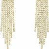 HERIER Herier Rhinestone Earrings Dangling For Women Chandelier Statement Tassel Earrings Girls Silver Sparkly Drop Cubic Zirconia Crystal Earrings Long Dangle Costume Jewelry | Earrings