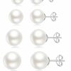 Senteria Senteria 925 Sterling Silver Pearl Earrings Studs Set Hypoallergenic Small Stud Earrings Lightweight Shiny Earrings Studs For Women Girls 6 Pairs 3-10Mm | Earrings