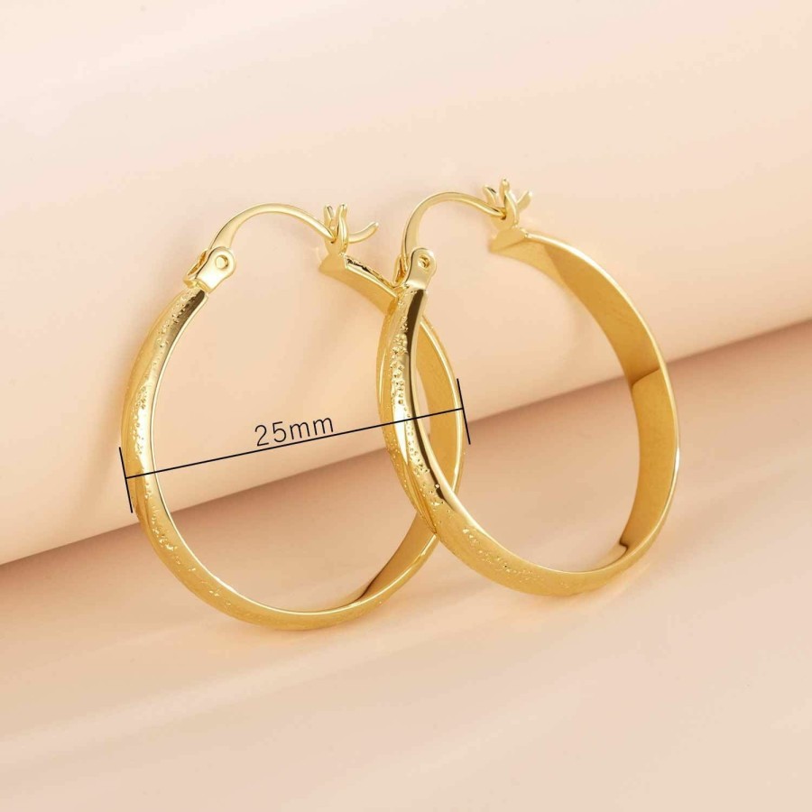 DZCYAN Dzcyan 14K Gold Hoop Earrings For Women, Large Gold Hoop Earrings 14K Gold Earrings For Women Trendy Gold Jewelry For Womens Earrings 14K Karat Gold Hoop Earrings 25Mm | Earrings