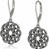 Amazon Essentials Amazon Essentials Sterling Silver Celtic Knot Leverback Dangle Earrings (Previously Amazon Collection) | Earrings