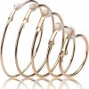 Aylifu 5 Pairs Clip On Earrings Hoop Non Piercing Women Clip Earrings For Women And Girls, 5 Sizes | Earrings