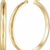 GIORGIA GIBBS 14K Gold Hoop Earrings Big Hoop Earrings 14 Karat Gold Hoop Earrings Women'S Hoop Earring Gold Jewelry (35Mm) | Earrings