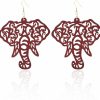 MagiDeal Magideal Elephant Head Filigree Fishhook Earrings | Earrings