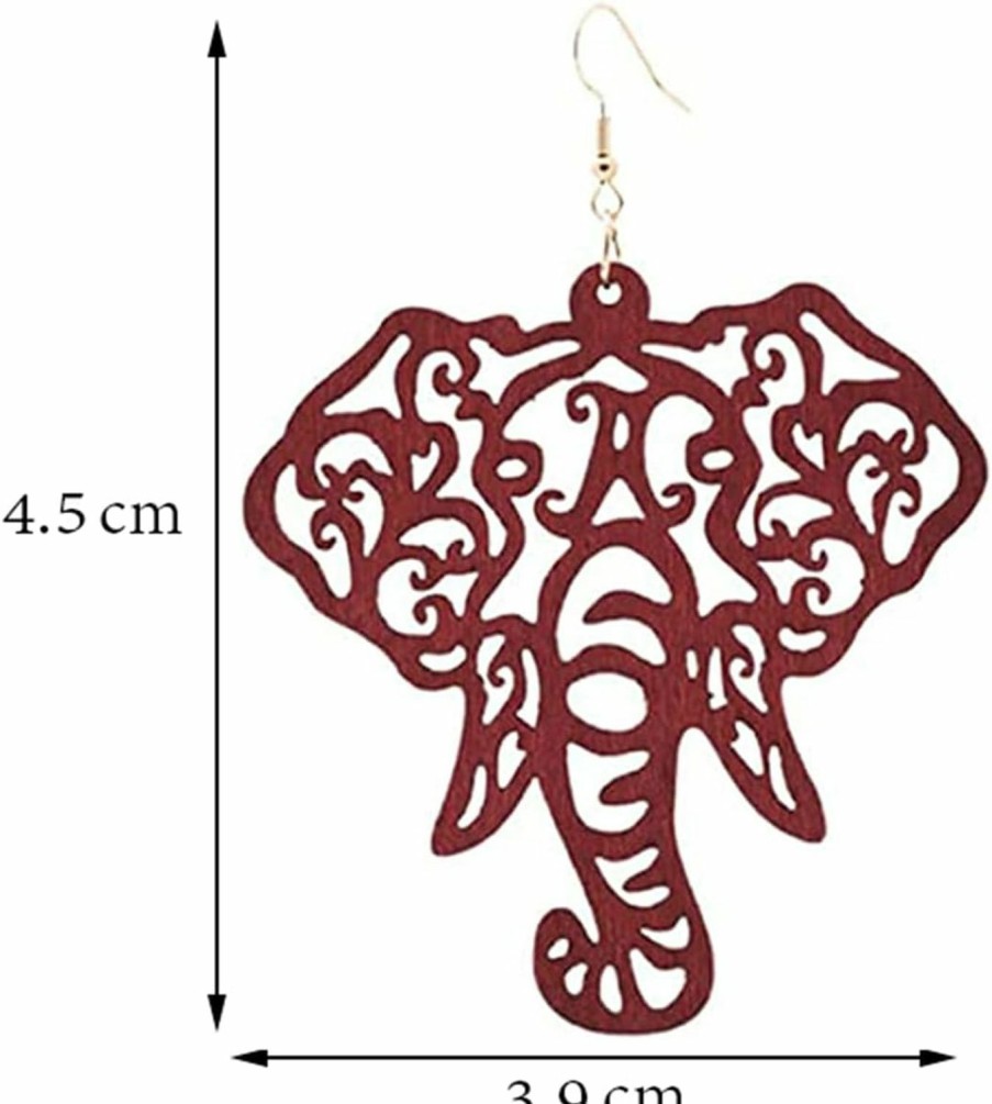 MagiDeal Magideal Elephant Head Filigree Fishhook Earrings | Earrings