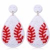 NVENF Nvenf Beaded Baseball Earrings Sports Earrings For Women Handmade Bead Basketball Drop Dangle Earrings Holiday Party Game Jewelry Gifts | Earrings