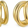 SWEETV Sweetv Chunky Hoop Earrings For Women, 925 Sterling Silver Post Triple Open Hoops, Diameter 15/20/30Mm | Earrings