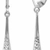 LeCalla Lecalla 925 Sterling Silver Leverback Earrings Lightweight Teardrop Lever-Back Drop Dangle Earring For Women | Earrings