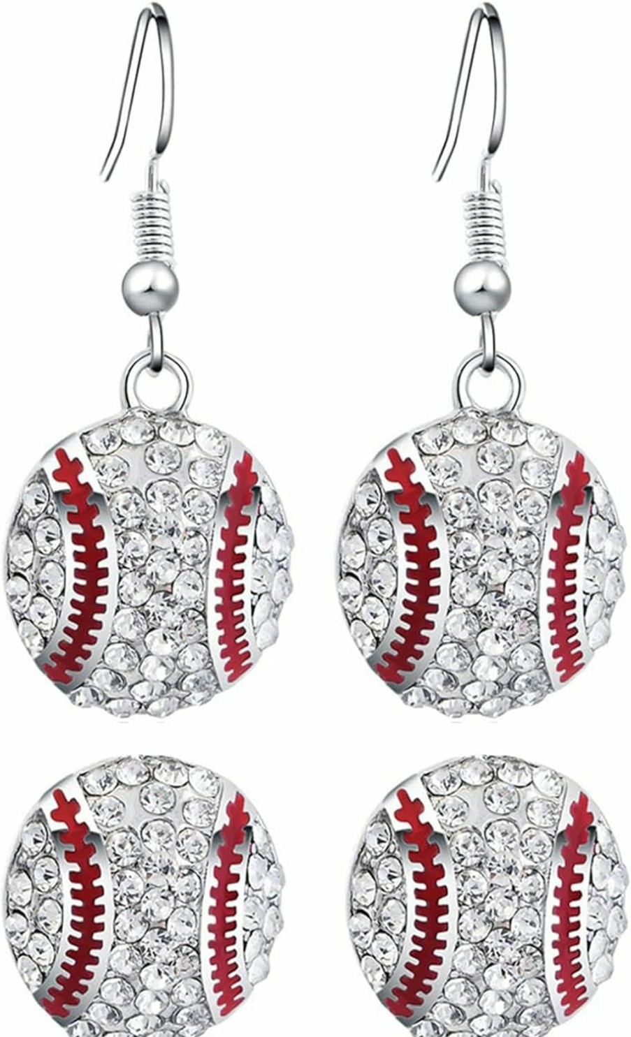 Frodete Baseball Earrings For Women Leather Softball Stud Earring Baseball Jewelry Fashion Ball Earrings For Sport Ball Fans Or Player | Earrings