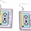 TETING GINING Colorful 70'S 80'S Cassette Tape Resin Acrylic Dangle Earrings For Women Girls Jewelry | Earrings