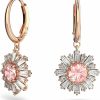 SWAROVSKI Swarovski Sunshine Jewelry Collection, Pink Crystals, Rose Gold Tone Finish | Earrings