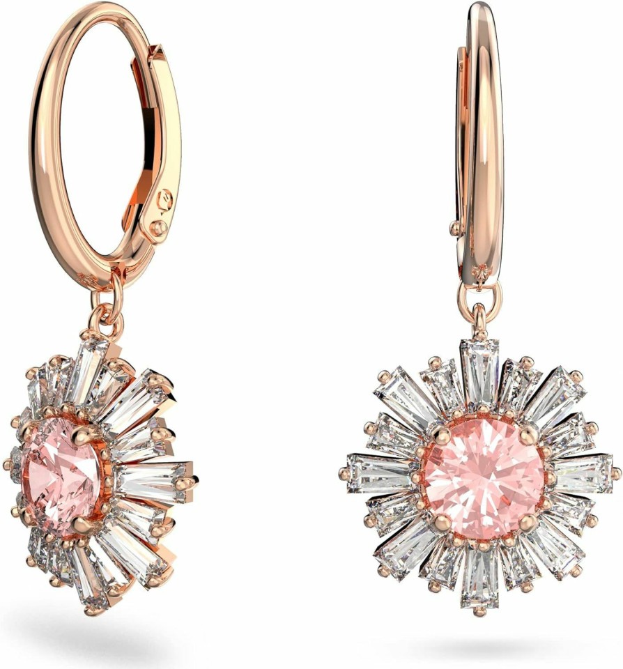 SWAROVSKI Swarovski Sunshine Jewelry Collection, Pink Crystals, Rose Gold Tone Finish | Earrings