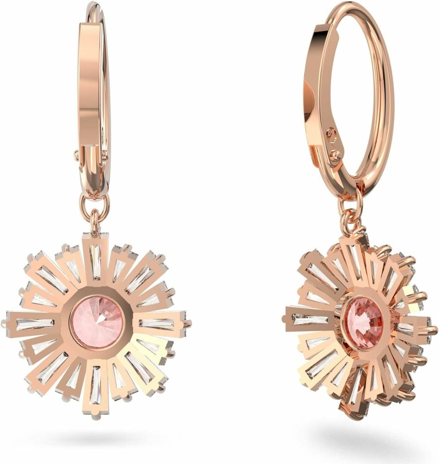 SWAROVSKI Swarovski Sunshine Jewelry Collection, Pink Crystals, Rose Gold Tone Finish | Earrings