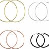 Aganippe Aganippe Gold/Silver Clip On Hoop Earrings For Women Non Piercing Earrings Jewelry Set Large Hoop Earrings For Women Teens Retractable Clip On Hoop Earrings | Earrings