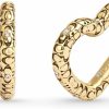 Amazon Coach Womens Signature Quilted Heart Hoop Earrings | Earrings