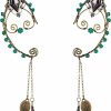 FRESHME Freshme Fairy Elf Ear Cuffs - Handmade Bronze Antique Vintage Earrings Drop Dangling Ear Clips Wraps For Women Girls Costume | Earrings