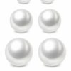 Charisma Charisma 3-7Mm Composite Pearl Earrings Round Ball Pearls Stud Earrings Hypoallergenic 5 Pairs Mixed Sizes Imitation Pearl Earrings Set For Girls Women | Earrings