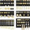 17KM 68 Pairs Gold Stud Earrings For Women Multipack, Hypoallergenic Assorted Girls Earring Set Multiple Piercings,Cubic Zirconia Pearl Butterfly Stud Hoop Earring Pack | Earrings