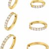 ENVYOU Envyou 316L Surgical Steel Huggie Hoop Earrings,Dainty Pave Cubic Zirconia Cartilage Tiny Earring For Sensitive Ears Hypoallergenic Lightweight | Earrings