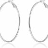 PICKBEAU 4 Pairs Silver Gold Hoop Earrings For Women | 14K Gold Plated Hoop Earrings Set For Girls Hypoallergenic Earring Lightweight Dangle Earrings Set | Earrings