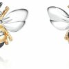 Barzel Barzel 18K Gold Plated Enamel Stud With Shimmering Bumble Bee Earrings For Women | Earrings