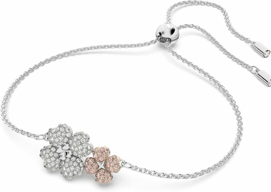 SWAROVSKI Swarovski Latisha Flower Necklace, Earrings, And Bracelet Crystal Jewelry Collection, Rose Gold Tone & Rhodium Tone Finish | Earrings