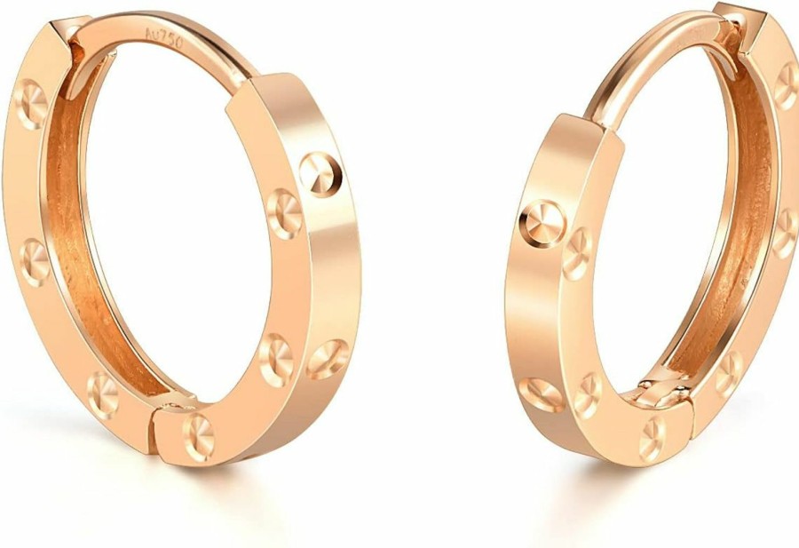 CHOW SANG SANG Chow Sang Sang Delicate Gold 18K Rose Gold Intertwined Hoops, Hoops Earring Necklace For Women And Girls 91979N 91979E 91978E | Earrings