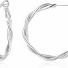 LULII Lulii Hoop Earrings For Women, 14K Gold Sterling Silver Chunky Twisted Hoops Earring Hypoallergenic Ear Jewelry | Earrings