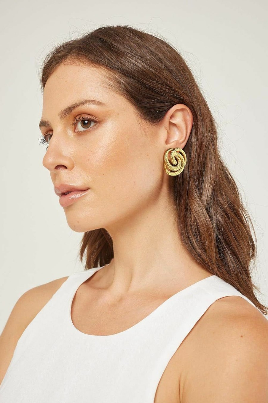 LILIE&WHITE Lilie&White Conch Sell Earrings Gold Stud Earrings For Women Love Knot Stud Earrings Angel Wings Stud Earrings | Earrings