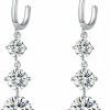 SBLING Sbling Platinum-Plated Or 18K Gold Plated Cubic Zirconia Drop Earrings - Gifts For Women/Girls | Earrings