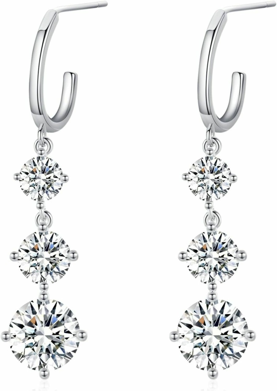 SBLING Sbling Platinum-Plated Or 18K Gold Plated Cubic Zirconia Drop Earrings - Gifts For Women/Girls | Earrings