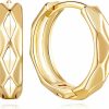 BANGALO Gold Hoop Earrings For Women 14K Gold Huggie Earrings Small Gold Earrings For Womens Earrings 14K Gold Hoop Earrings Easy To Style 15Mm 25Mm | Earrings