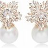 WOERDA Fashion Chic Simulated Pearl Studs Snowflake Earrings For Women | Earrings