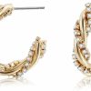 CONRAN KREMIX Conran Kremix Small Thick Gold Chunky Hoop Earrings Diamond Lightweight Hoops For Women | Earrings