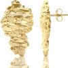 LoveBling Lovebling 10K Yellow Gold Nugget Earrings (0.64\" X 0.39\") | Earrings