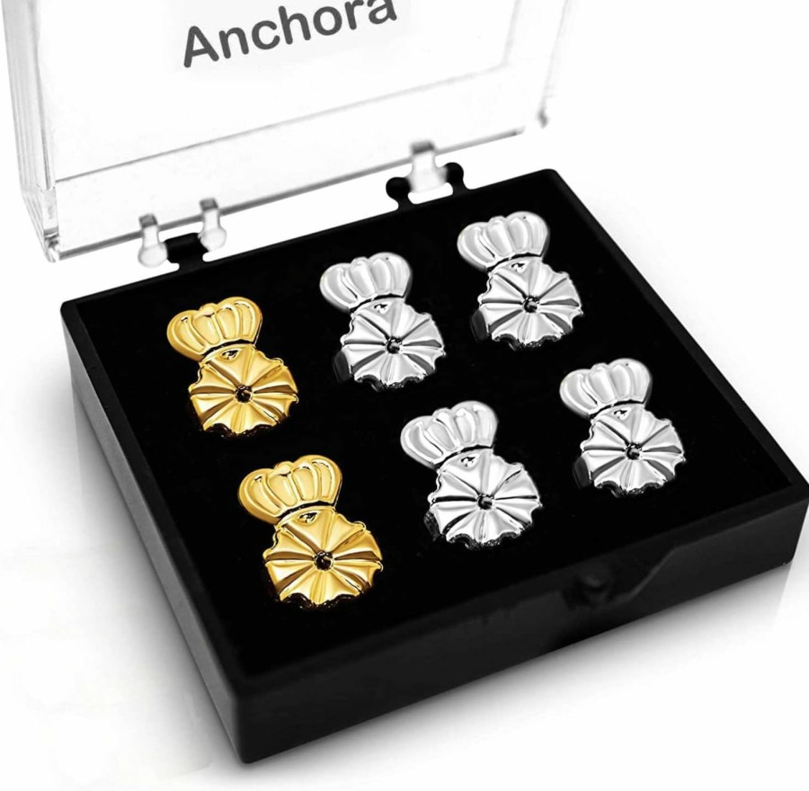 Anchora Anchora Original Earring Backs For Droopy Ears | Earring Lifters For Heavy Earring | Earing Lifter Backs Backs | Earlobe Secure | Earrings