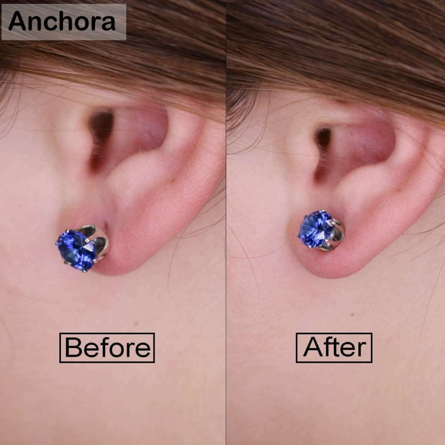 Anchora Anchora Original Earring Backs For Droopy Ears | Earring Lifters For Heavy Earring | Earing Lifter Backs Backs | Earlobe Secure | Earrings