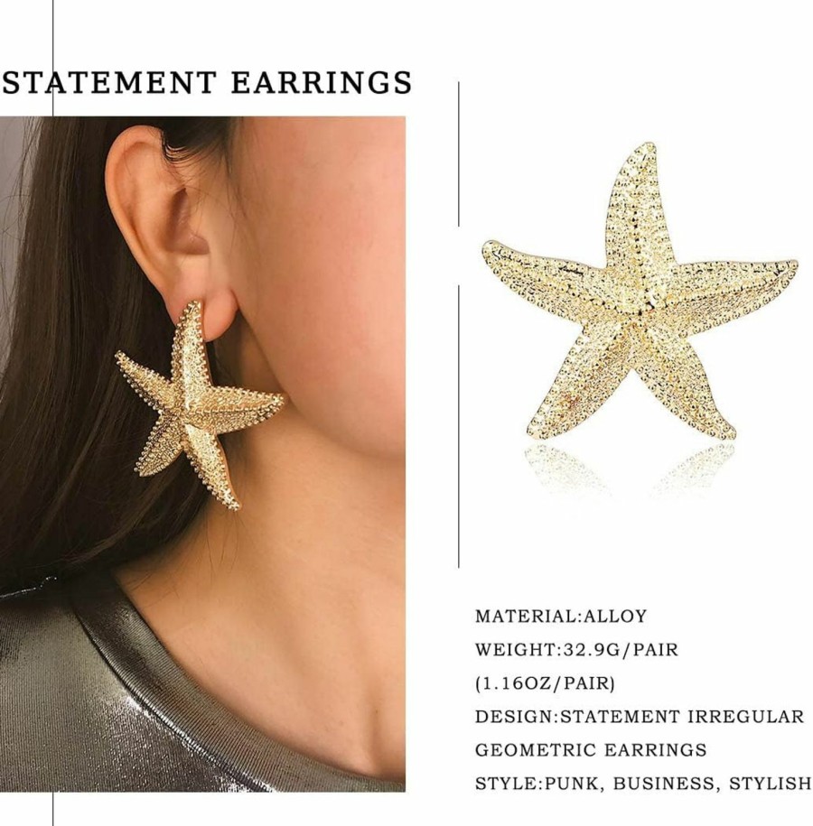 Aksod Aksod Statement Earrings Dangle Geometric Earrings Studs Irregular Spiral Women'S Drop Punk Exaggerated Ear Jewerly For Girls | Earrings