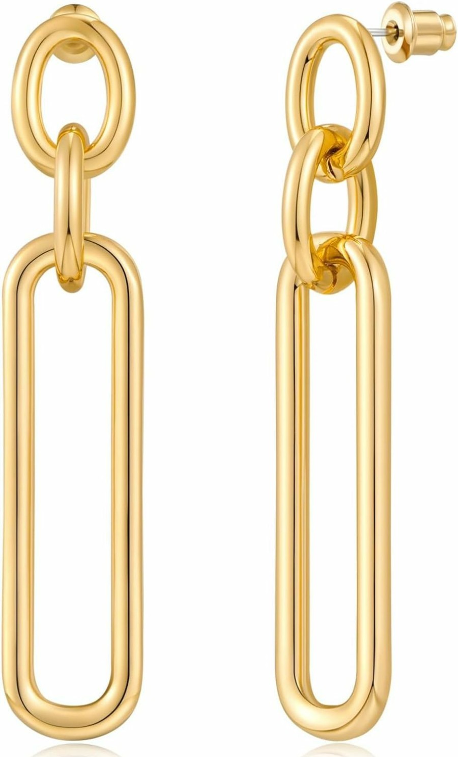 MUYAN Muyan Geometric Link Drop Dangle Earrings For Women Long Link Dangle Earrings Jewelry Gift,Gold&Silver | Earrings