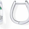 PAVOI Pavoi 14K Gold Plated 925 Sterling Silver Posts Chunky Huggie Earrings For Women | Multi-Colored Cubic Zirconia Statement Hoop Earrings | Earrings