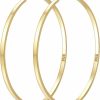 LOUMILEO Loumileo Large Gold Hoop Earrings For Women 14K Gold Plated Hoop Earrings Hypoallergenic Big Gold Hoop Earrings Lightweight Thin Gold Hoop Earrings For Women | Earrings