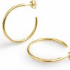 Altitude Boutique Altitude Boutique 18K Small Gold Hoop Earrings For Women | Gold Plated Thin Tube Earrings | Lightweight, Hypoallergenic Chunky Gold Open Hoops (Gold, Silver) | Earrings