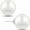 RAYSTAR Big Pearl Earrings - Extra Oversized Classic Faux Round Large Simulated Pearl Studs For Women,Hypoallergenic To Sensitive Ears | Earrings