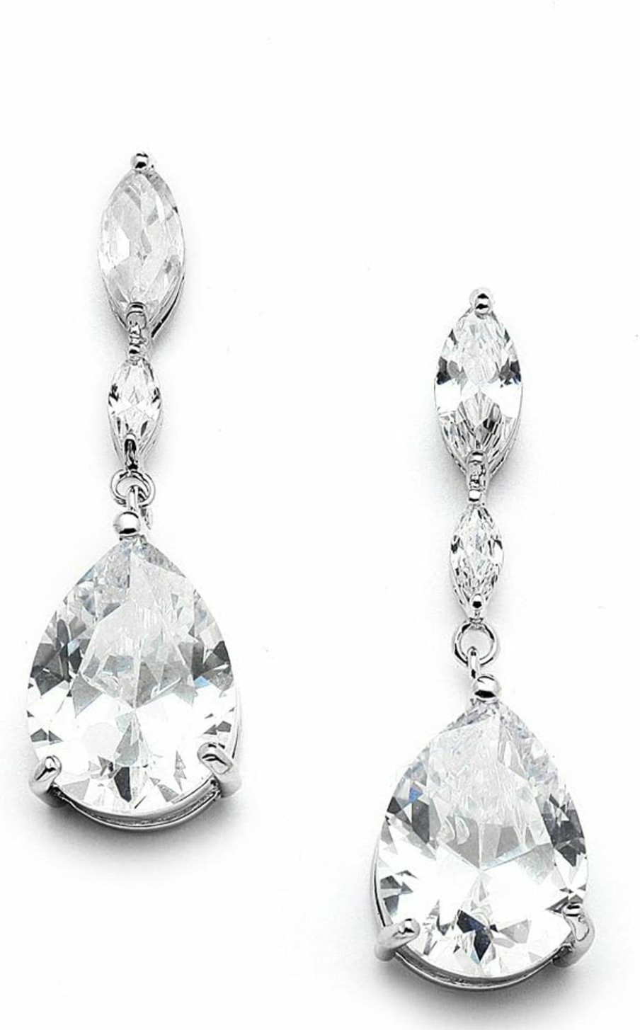 Mariell Mariell Cubic Zirconia Crystal Teardrop Dangle Bridal Earring For Wedding, Bridesmaid, Prom Jewelry Gift | Earrings