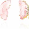 YOQUCOL Yoqucol Butterfly Shape Crystal Clip On Earrings Gold Non Pierced Golden Stud For Women Girls | Earrings