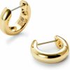 Ana Luisa Ana Luisa Giulia Bold Huggie Hoops - 14K Gold And Silver Chunky Huggie Hoops And Easy-To-Stack Mini Thin Hoop - Rhodium Plated, Hypoallergenic, Water-Resistant & Tarnish-Free - Perfect Everyday Hoops | Earrings